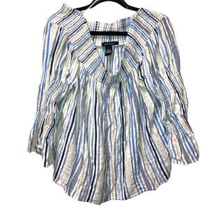 Ashley Stewart Stripe off the shoulder Top